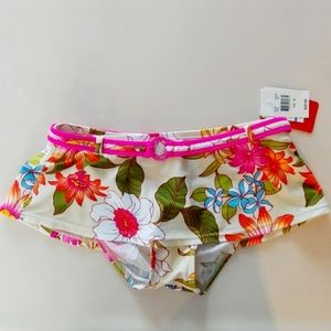 NWT*Gossip floral belted bikini bottom*Sz M